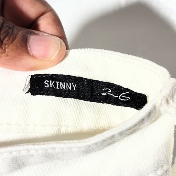 William Rast Women's White Skinny Ankle Jeans Size 26 - Picture 5 of 10